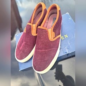 Mens Corduroy Polo Ralph Lauren Canvas Shoes 9.5